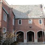 Slate Roof repair and Masonry Restoration,
Large home in West Hartford